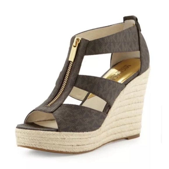 Michael Kors Damita Wedge Heels Size 9.5 - Picture 3 of 11